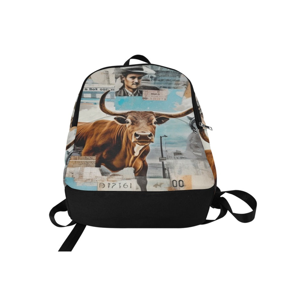 Baha Ranch Vintage Bull Collage Western Backpack