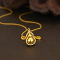18K Gold-Plated Gourd Pendant Necklace