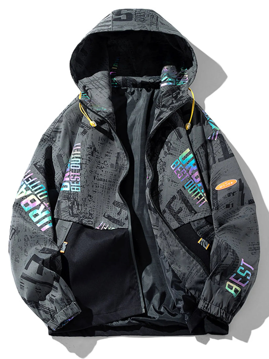 Men's Plus Size Zip Up Hooded Outerwear