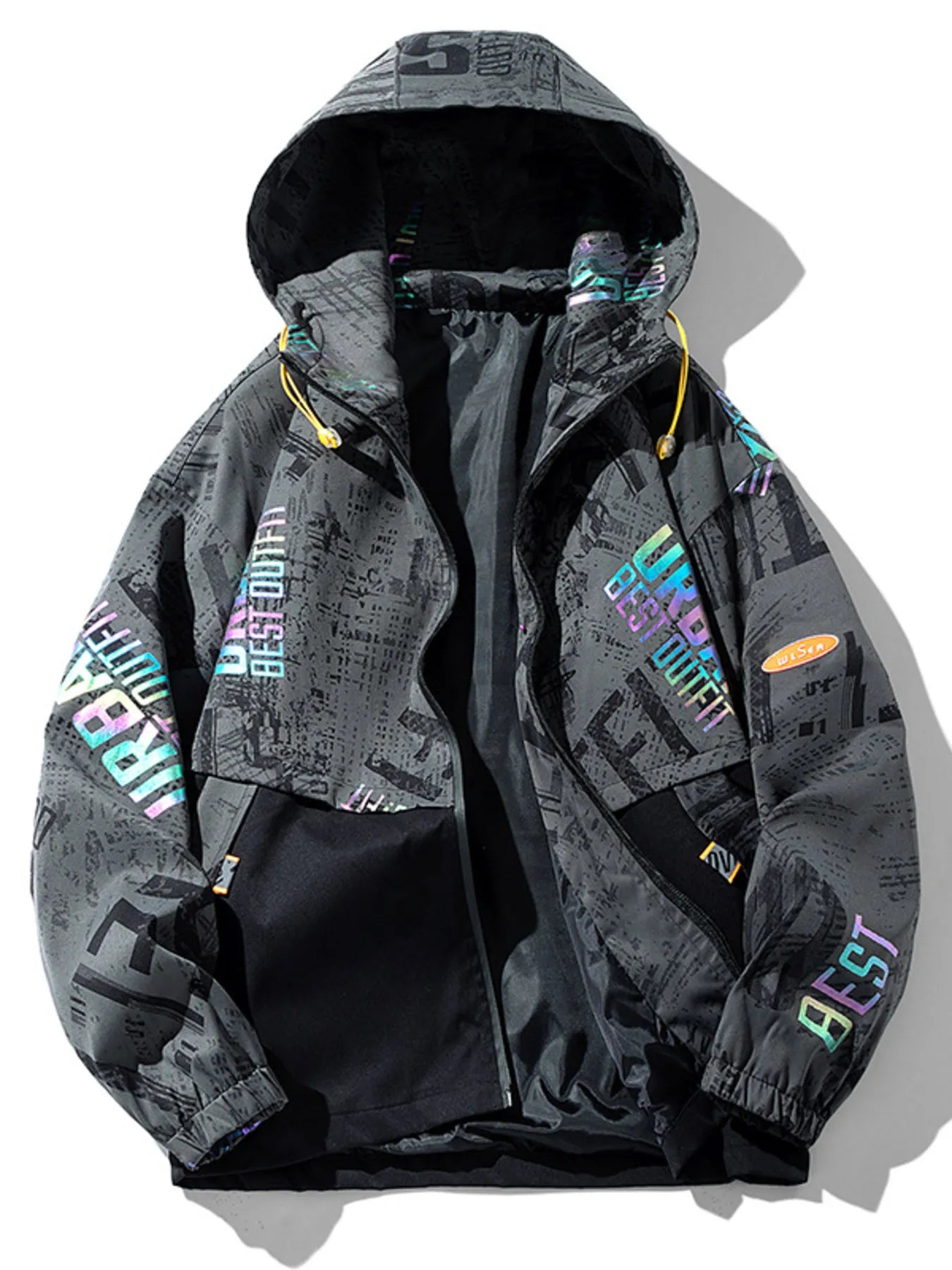 Men's Plus Size Zip Up Hooded Outerwear