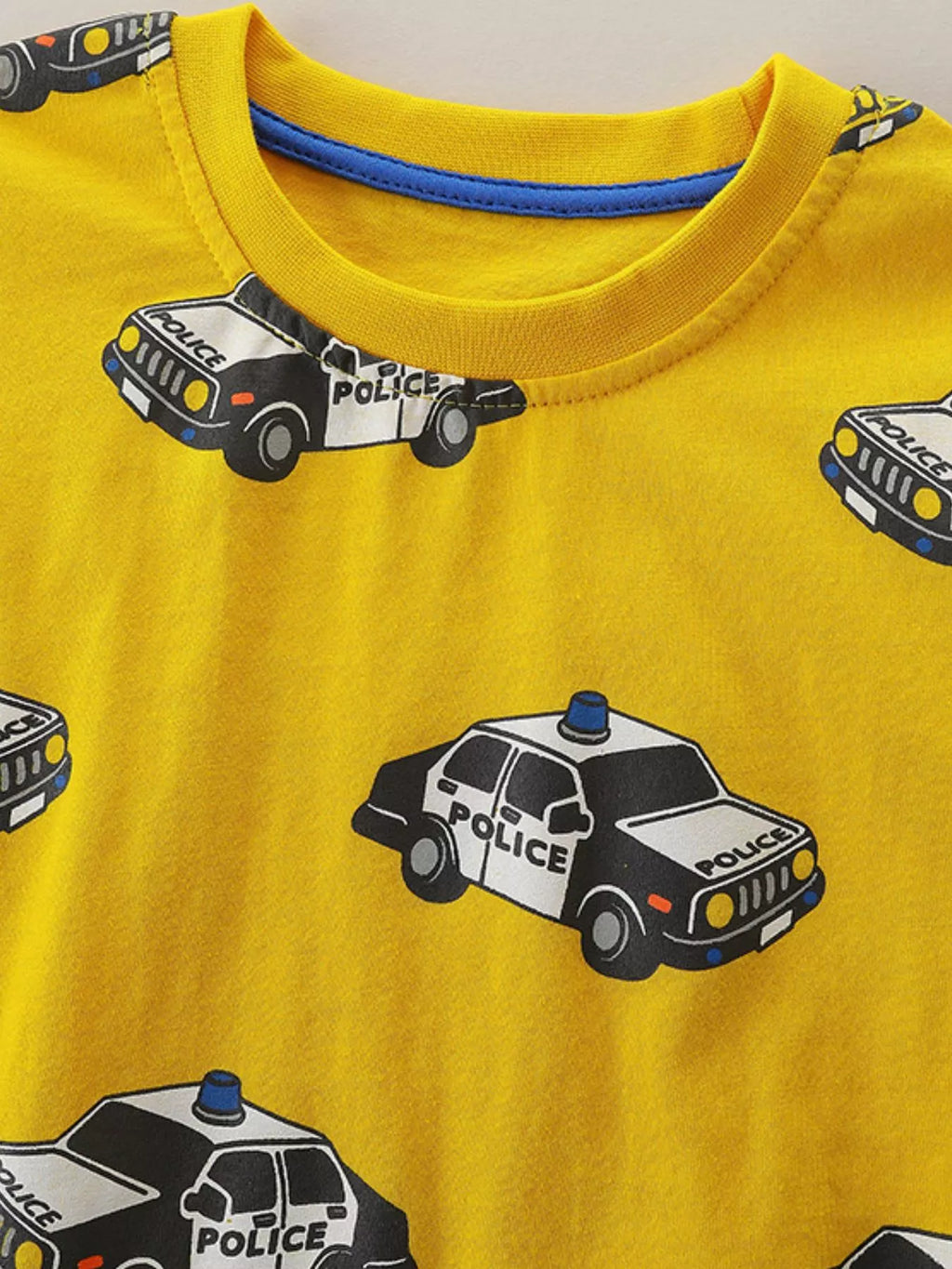 Children's Police Car Print T-Shirt