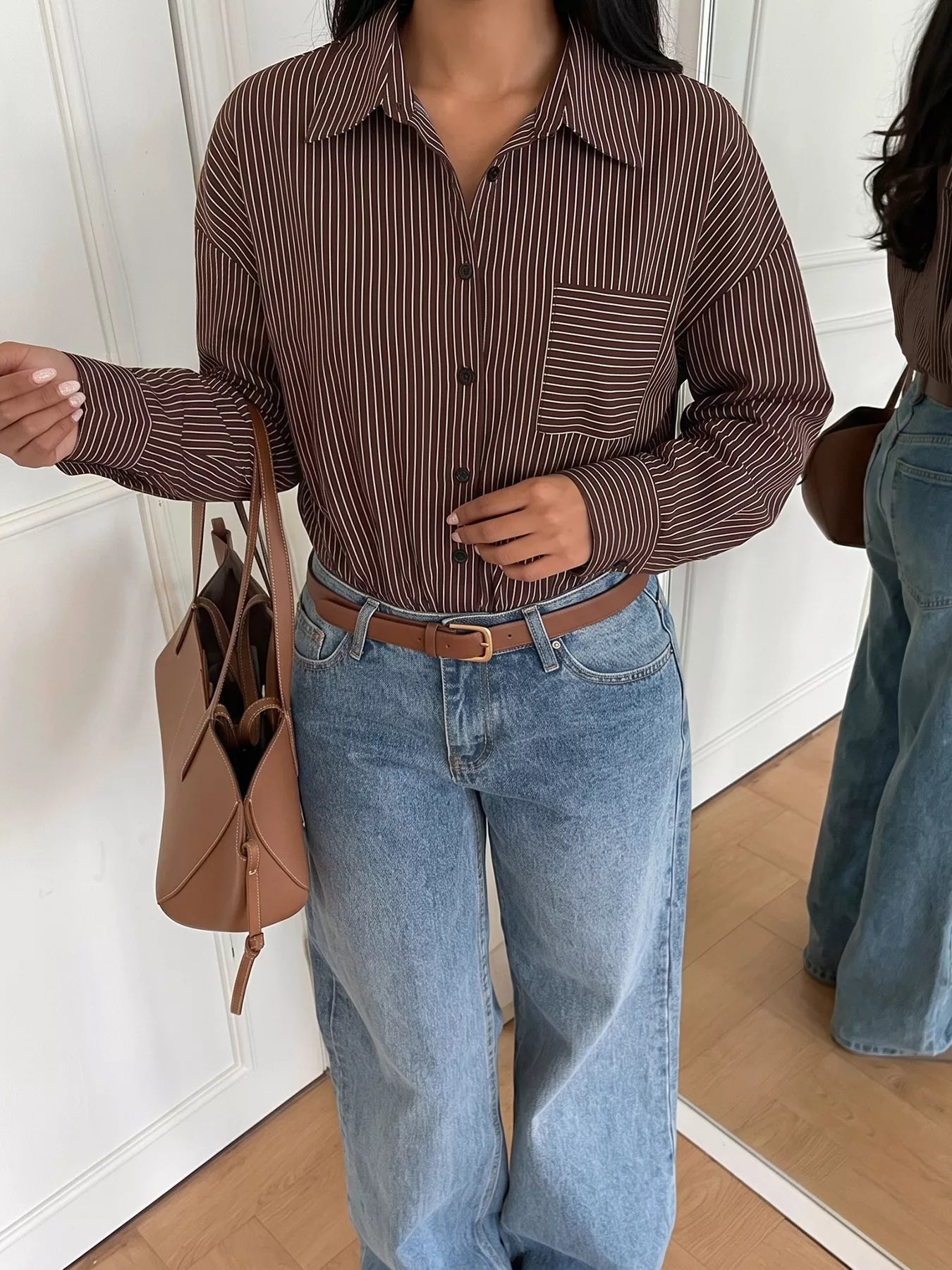 Striped Button-Up Bodysuit