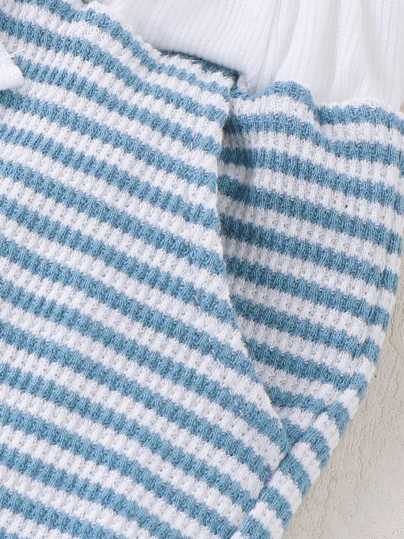 Children's Striped Letter Short Sleeve T-Shirt & Shorts Set