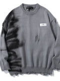 Men's Distressed Oversized Knit Sweater