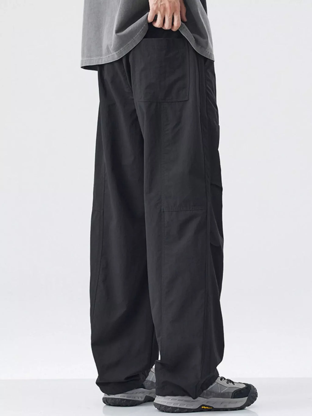 Men's Loose-Fit Drawstring Wide Leg Pants