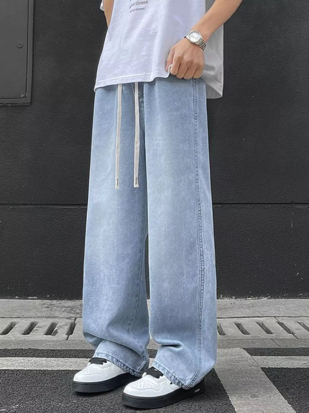 Men's Full Size Wide Leg Jeans Plus Size