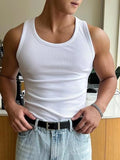 Men's Ribbed Round Neck Tank