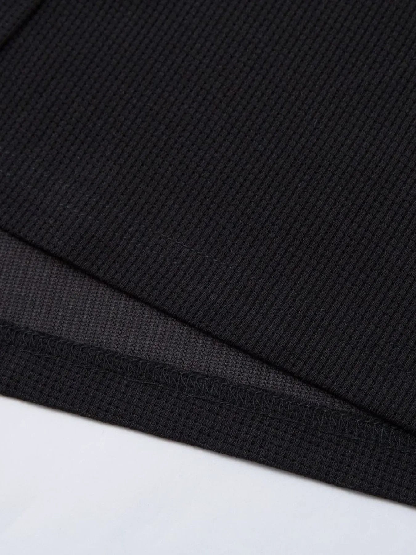 Men's Henley Structured Waffle-Knit T-Shirt