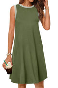 Round Neck Sleeveless Mini Tank Dress