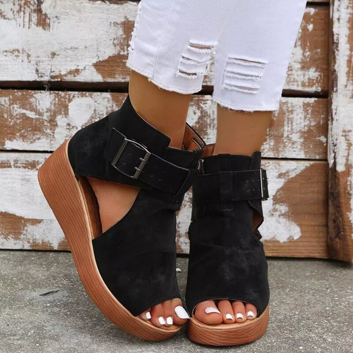 Open Toe Wedge Sandals