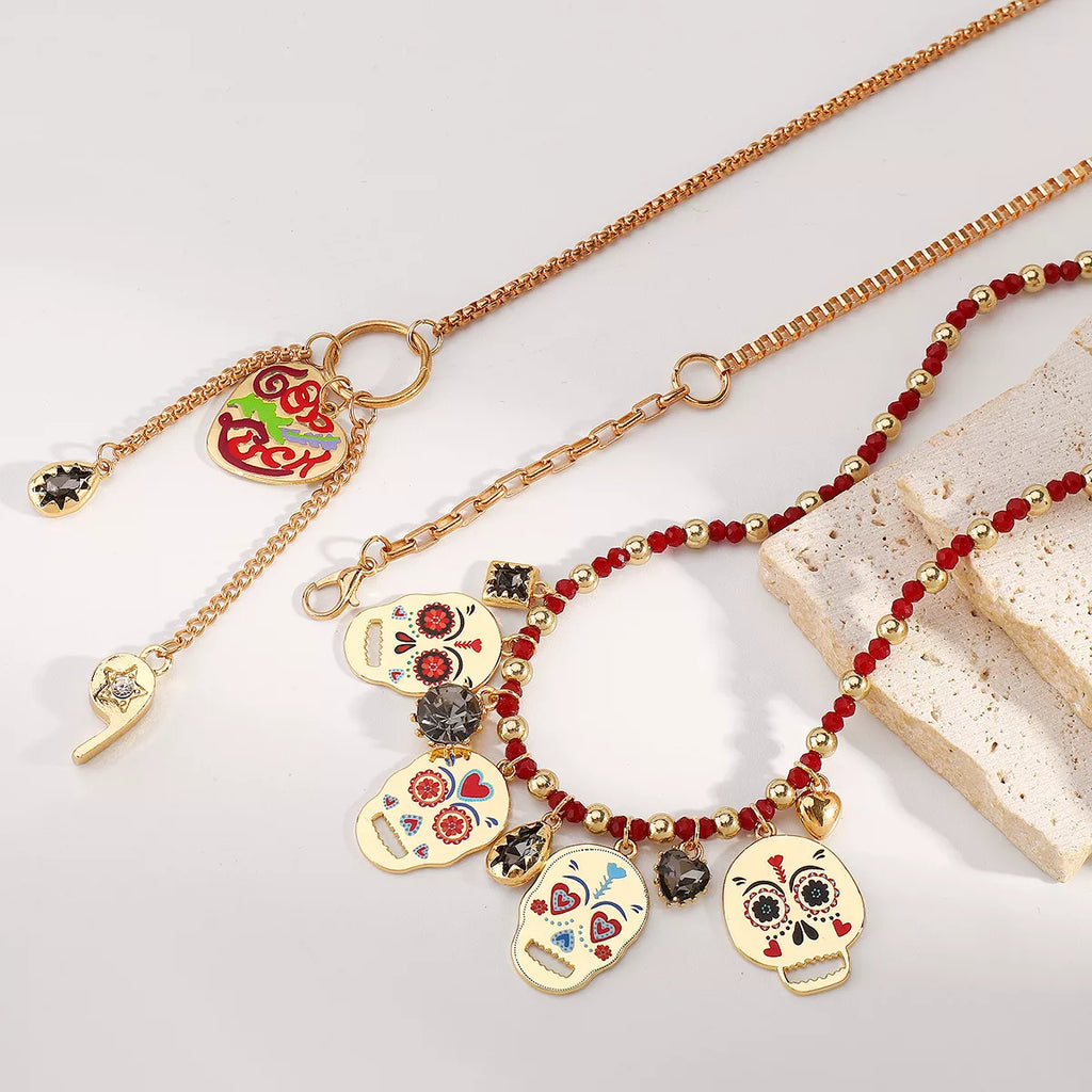18K Gold-Plated Halloween Charm Necklace