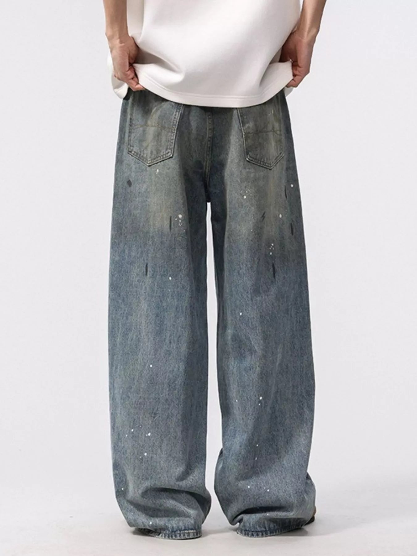 Men's Washed Loose Fit Jeans