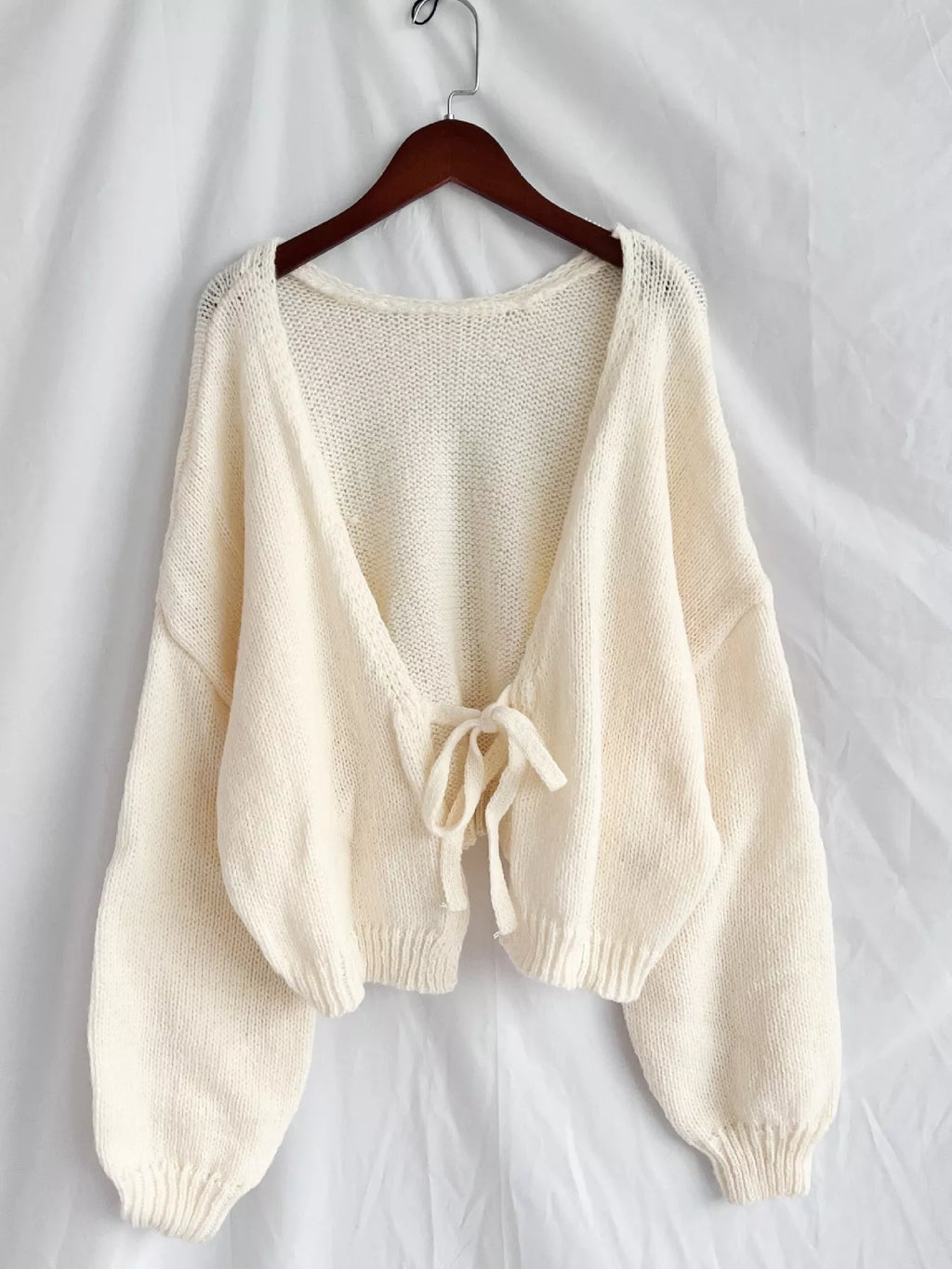 Chunky Knit Tie-Front Cardigan
