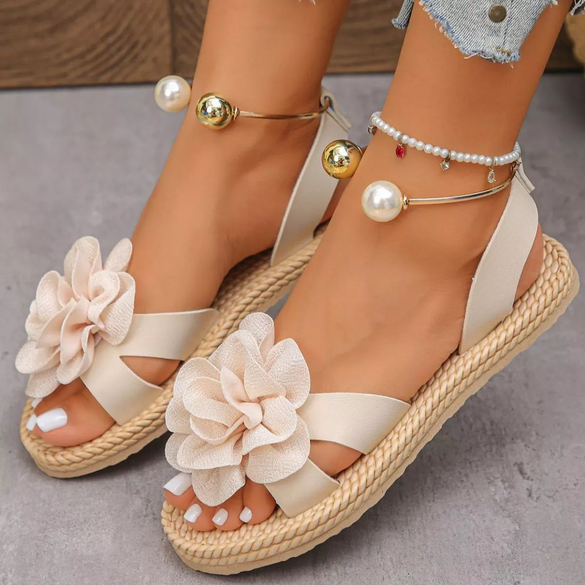 Flower Open Toe Sandals