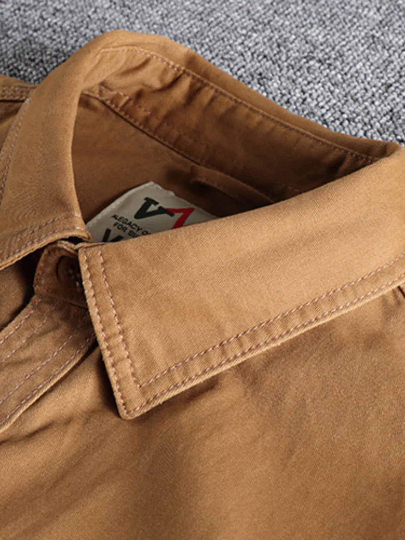 Men's Plus Size Button Up Shirt with Chest Pockets