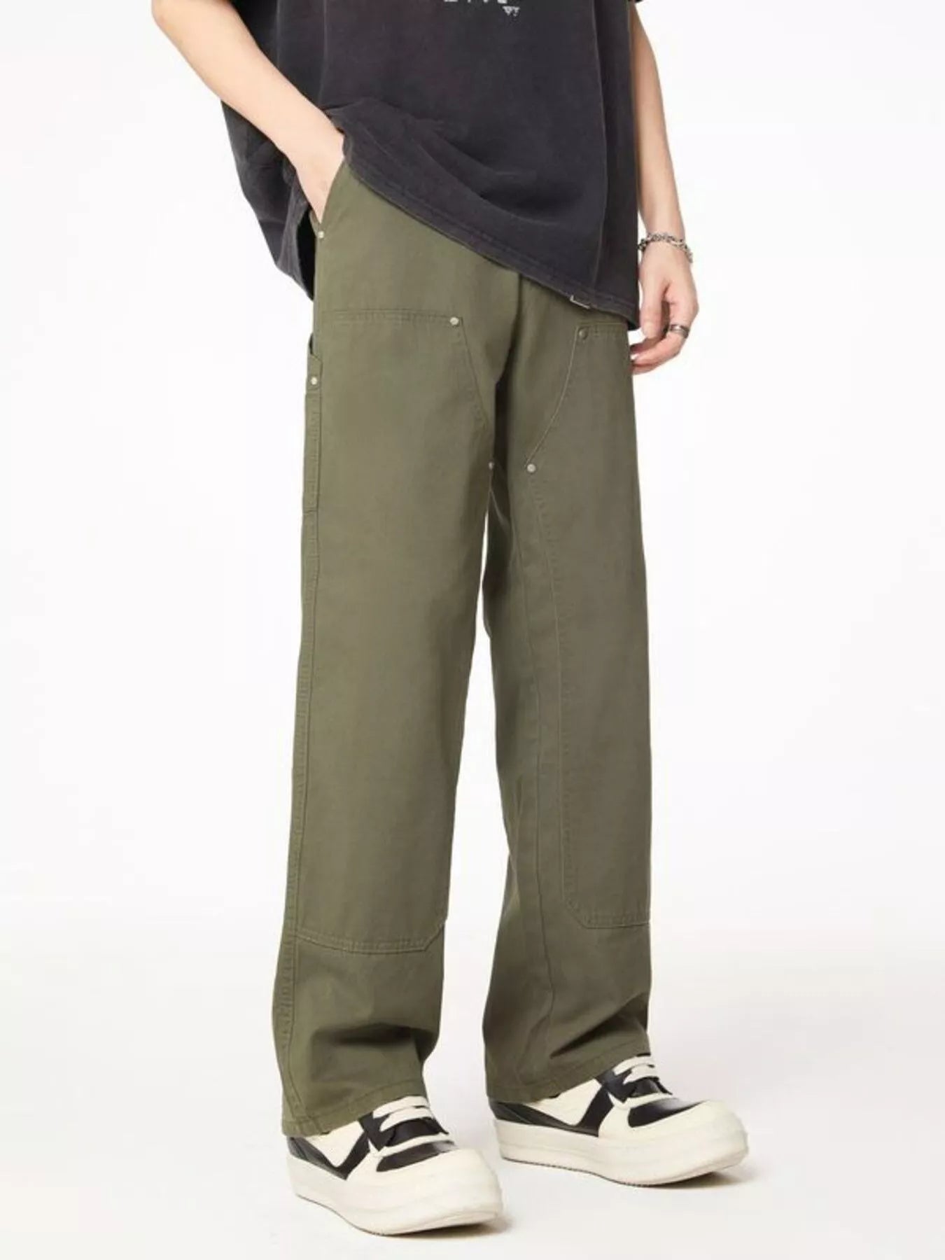 Men's Full Size Wash Wide Leg Jeans Plus Size