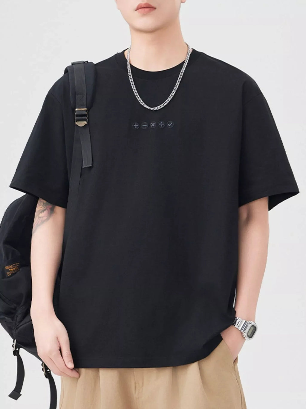 Men's Plus Size Round Neck Relaxed Fit T-Shirt