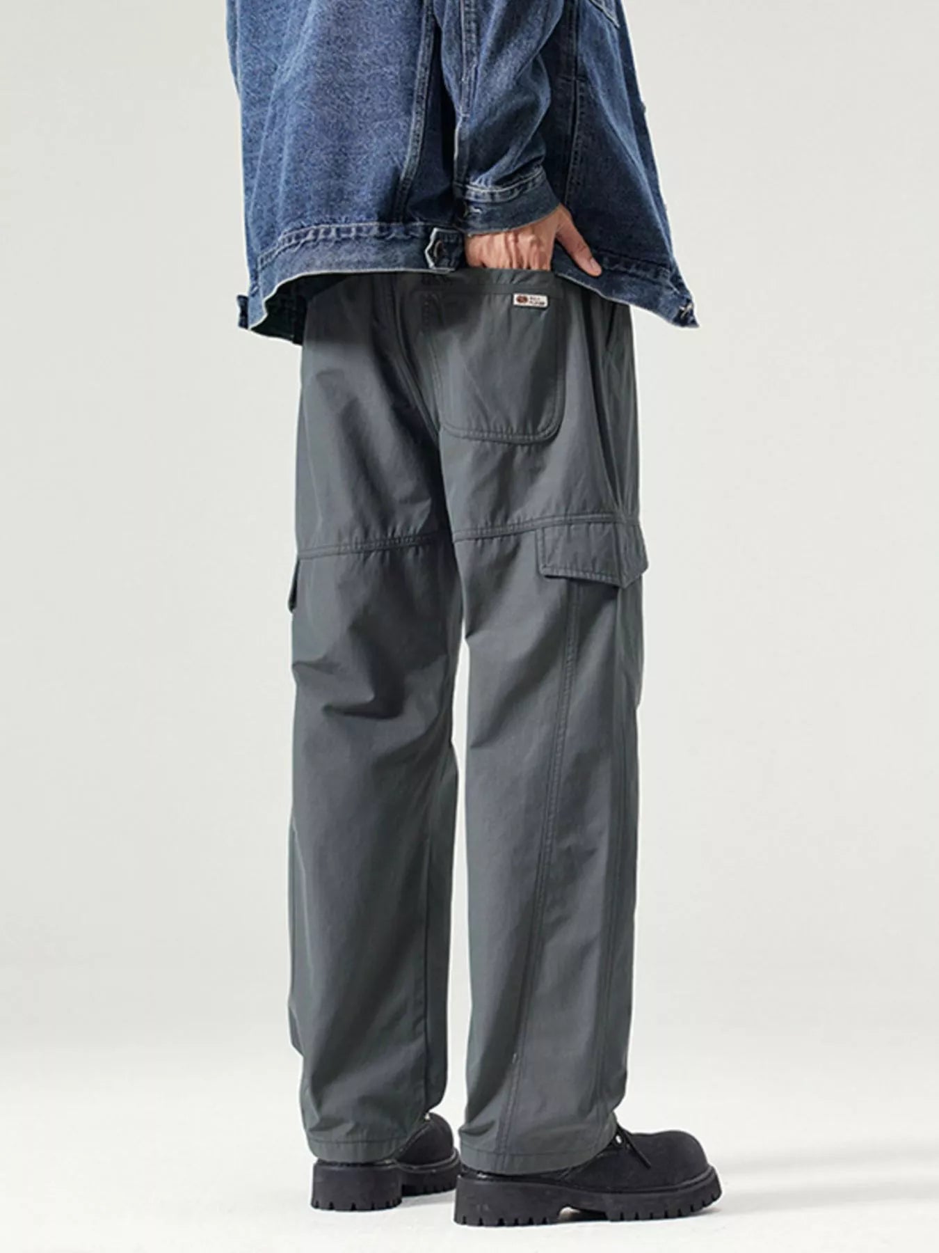 Men's Full Size Wide Leg Cargo Pants Plus Size