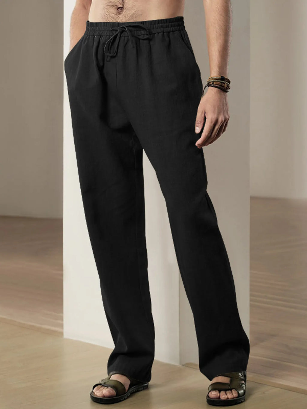 Men's Plus Size Drawstring Loose Fit Pants