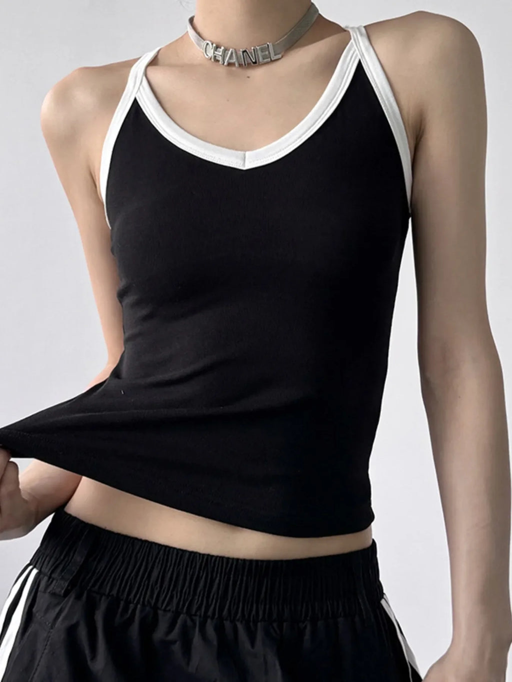 Contrast Trim Cami Top