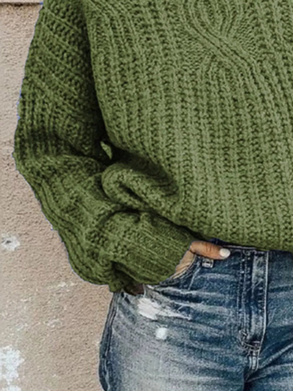 Full Size Turtleneck Long Sleeve Sweater Plus Size