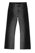 Frayed Hem Jeans with Pockets