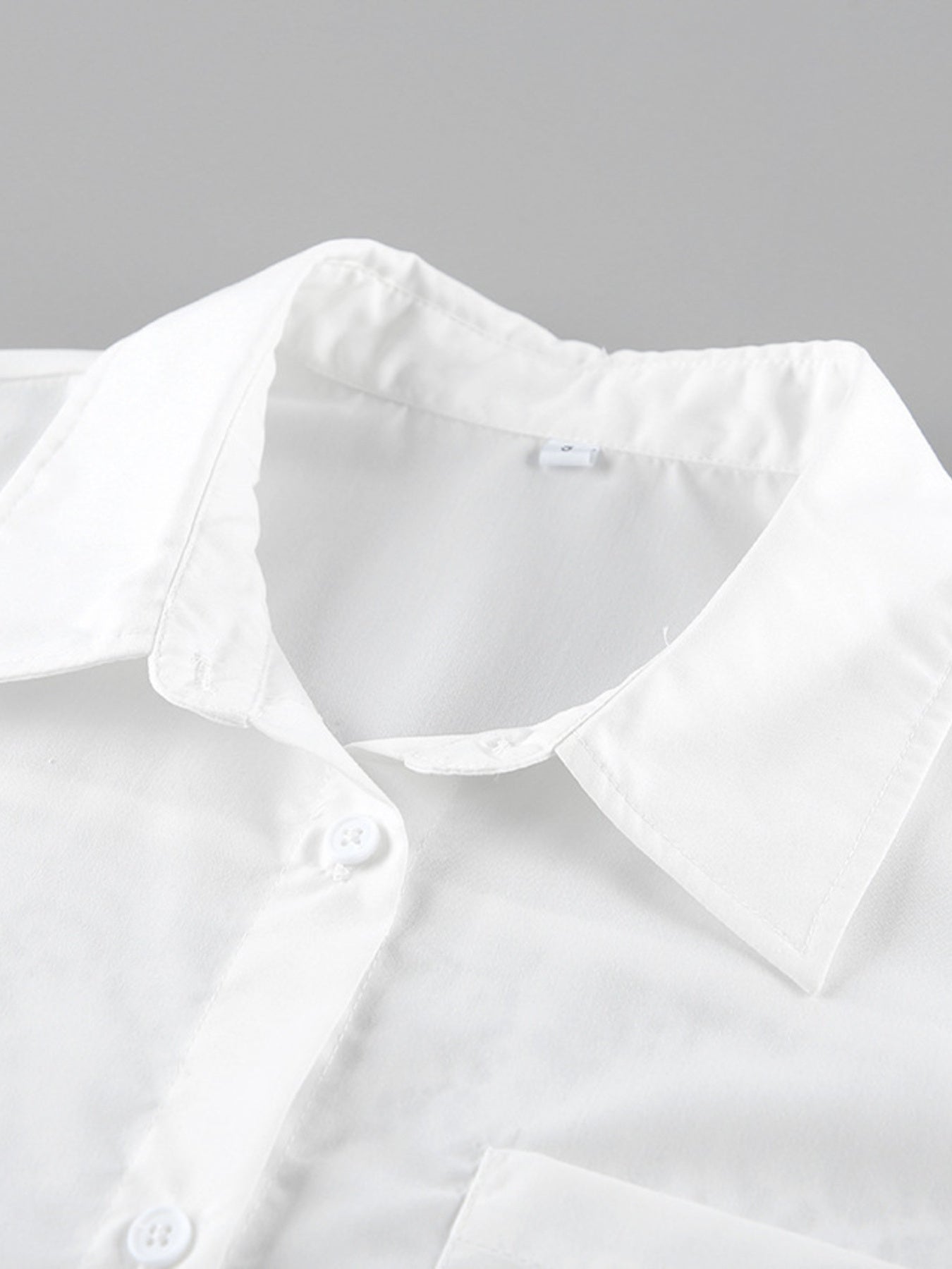 Lace Sleeve Button-Down Shirt