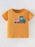 Children's Cute Cartoon Truck Graphic T-Shirt