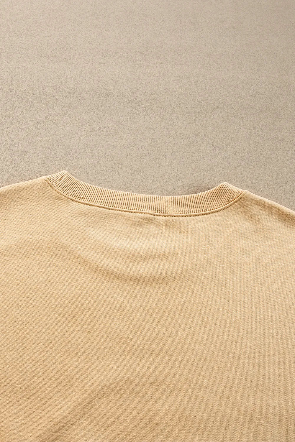 Side Slit Round Neck Long Sleeve Sweatshirt