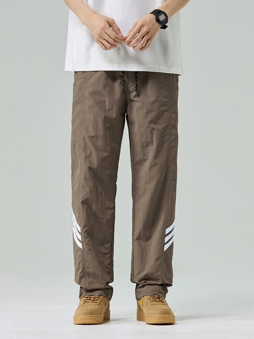 Men's Plus Size Drawstring Wide Leg Pants