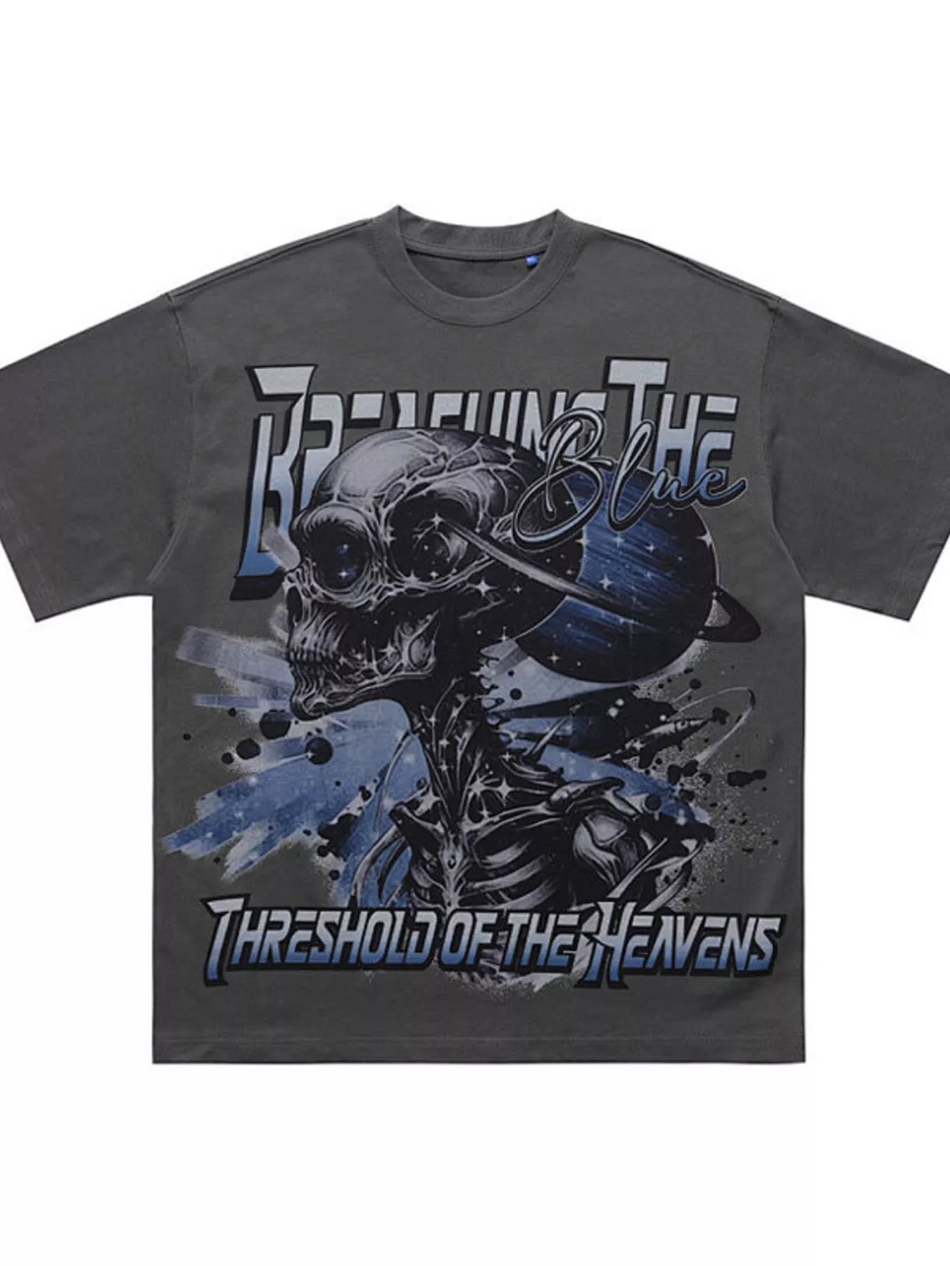 Men's Skull Graphic Round Neck T-Shirt