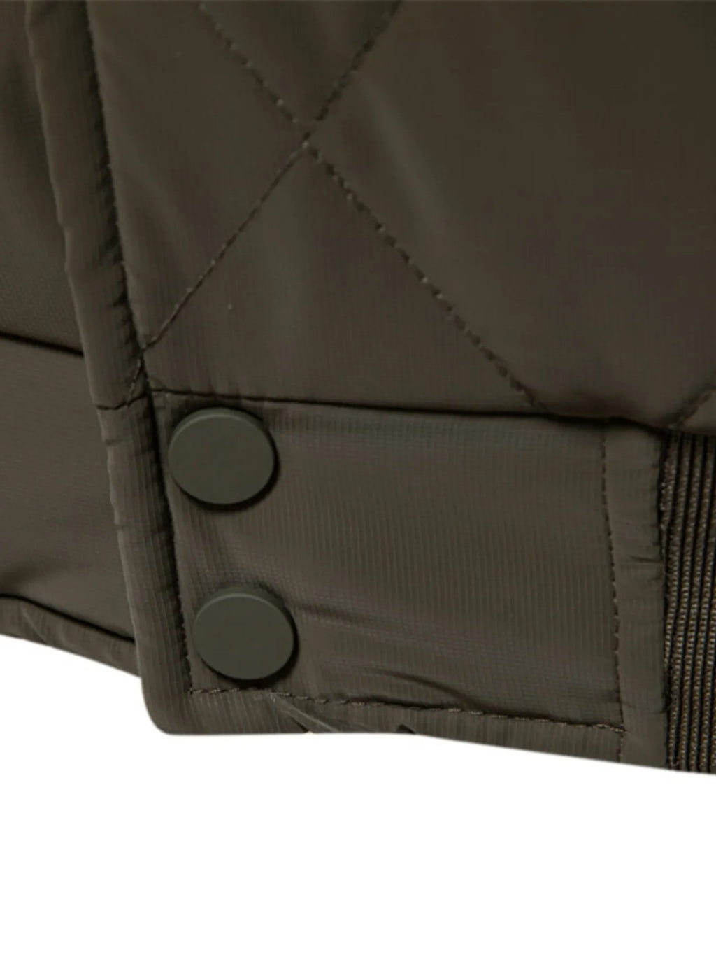 Men's Quilted Snap Down Long Sleeve Jacket
