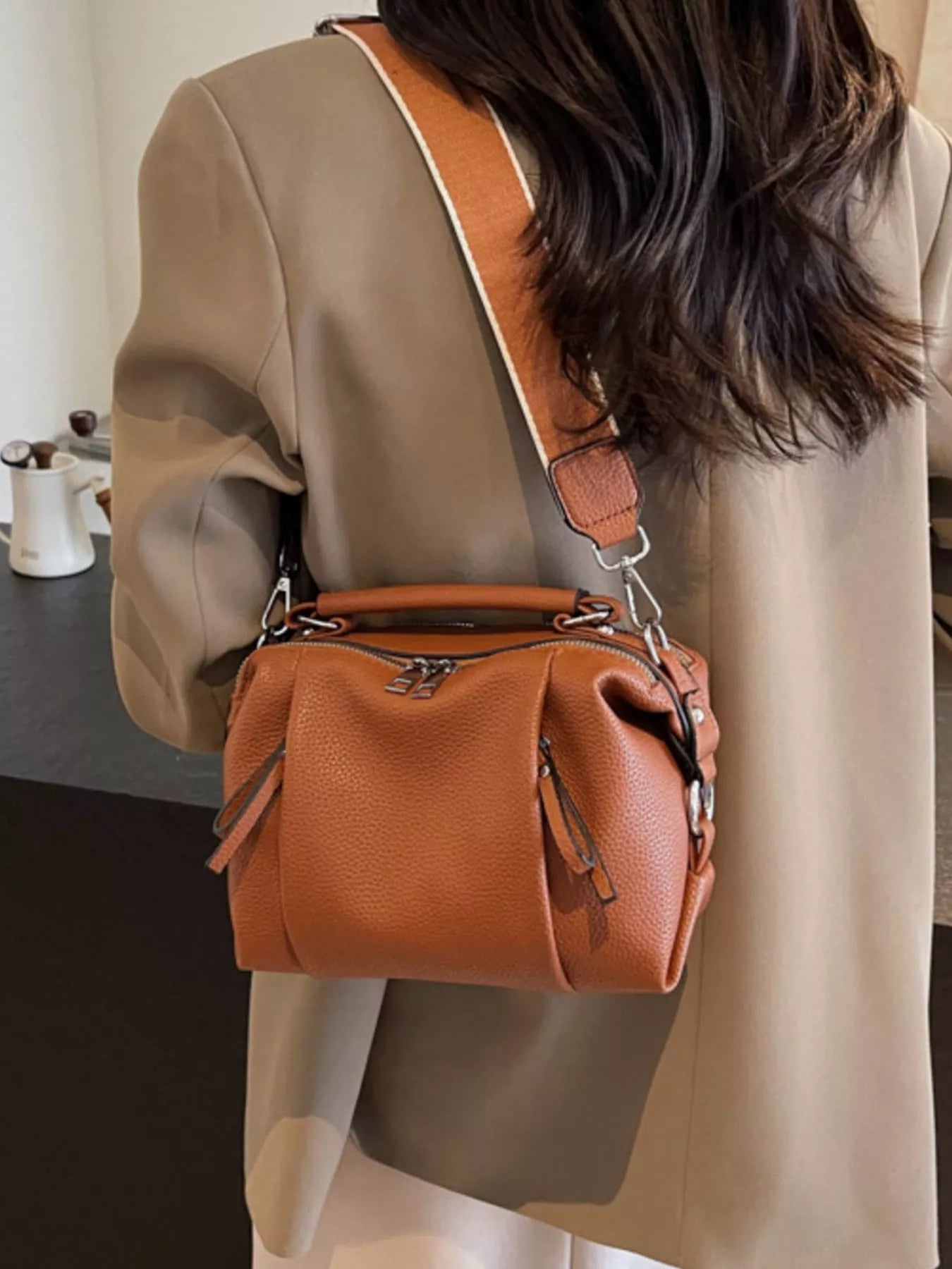 Wide Strap Crossbody Bag
