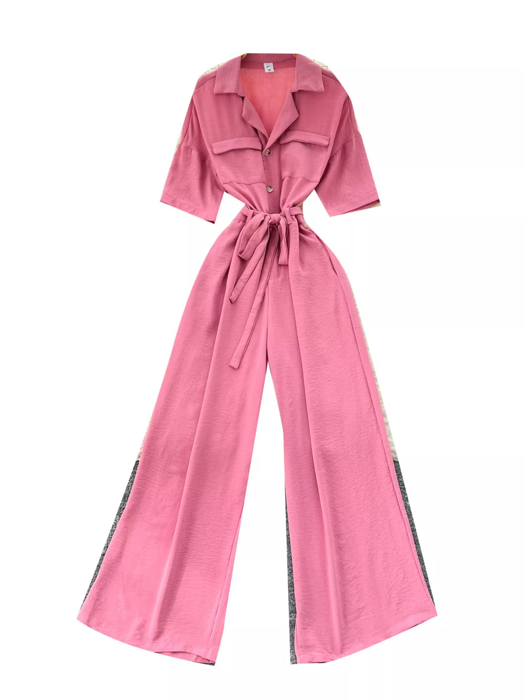 Tie Waist Wide Leg Jumpsuit