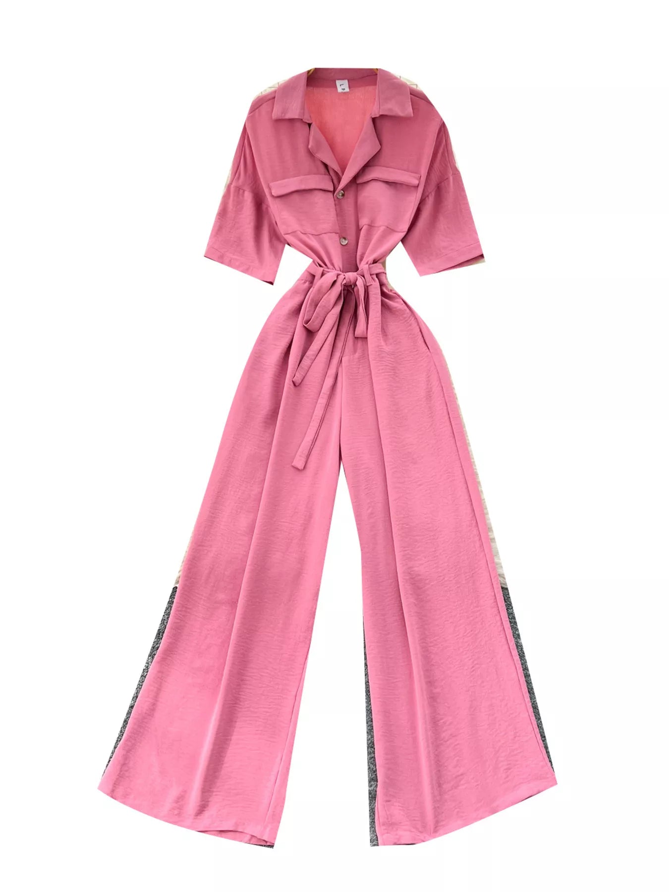 Tie Waist Wide Leg Jumpsuit