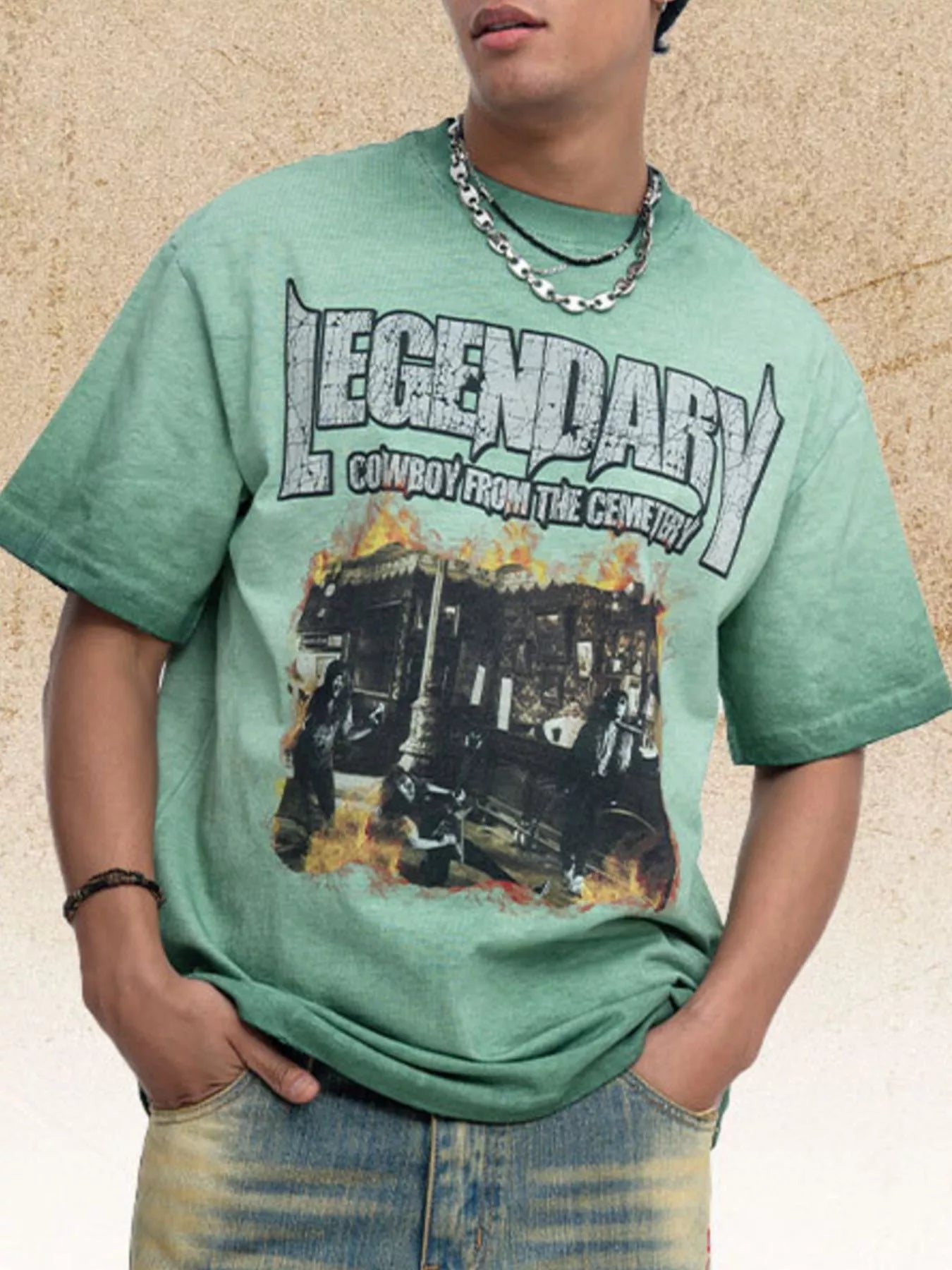 Men's Graphic Round Neck T-Shirt