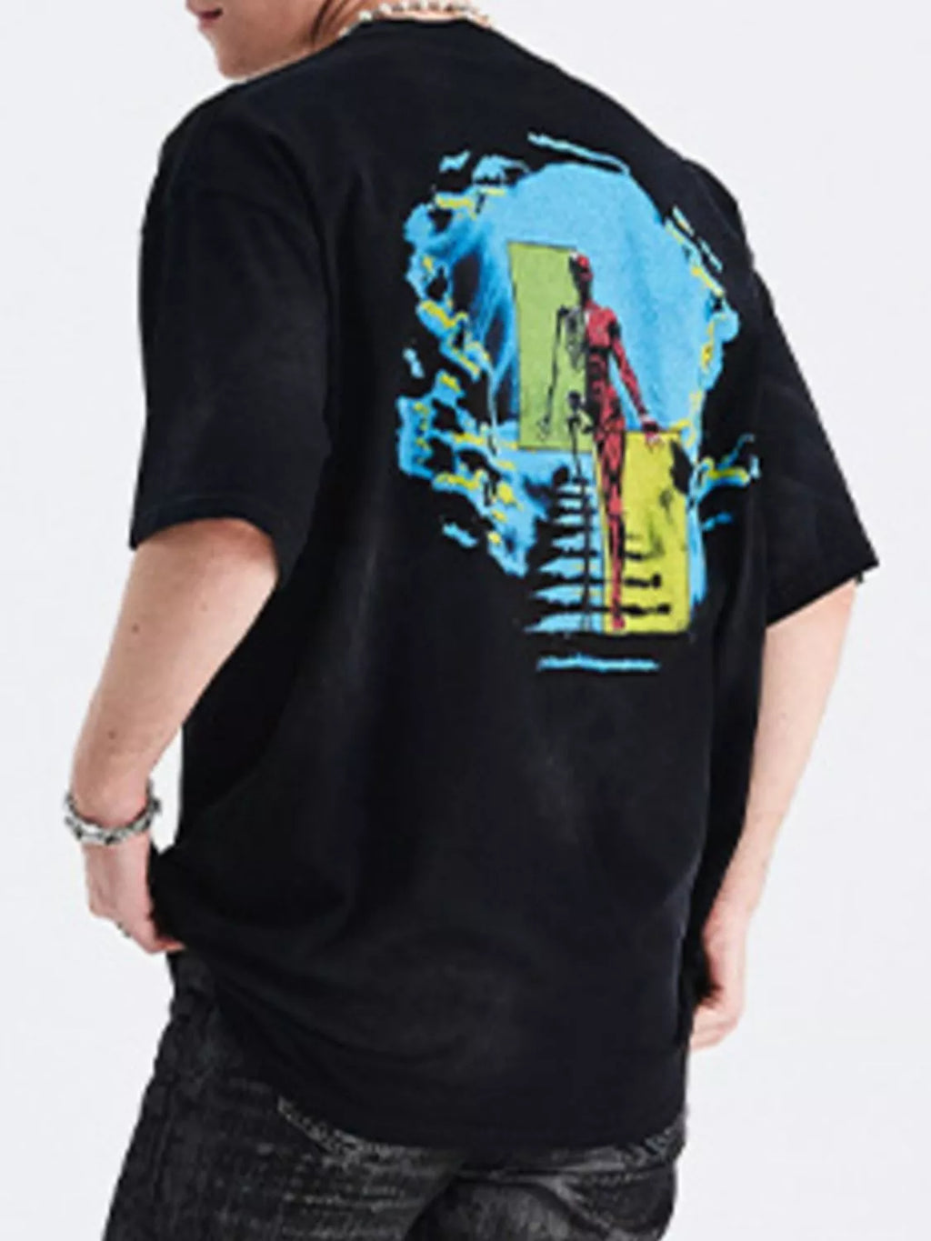 Men's Graphic Round Neck Half Sleeve T-Shirt