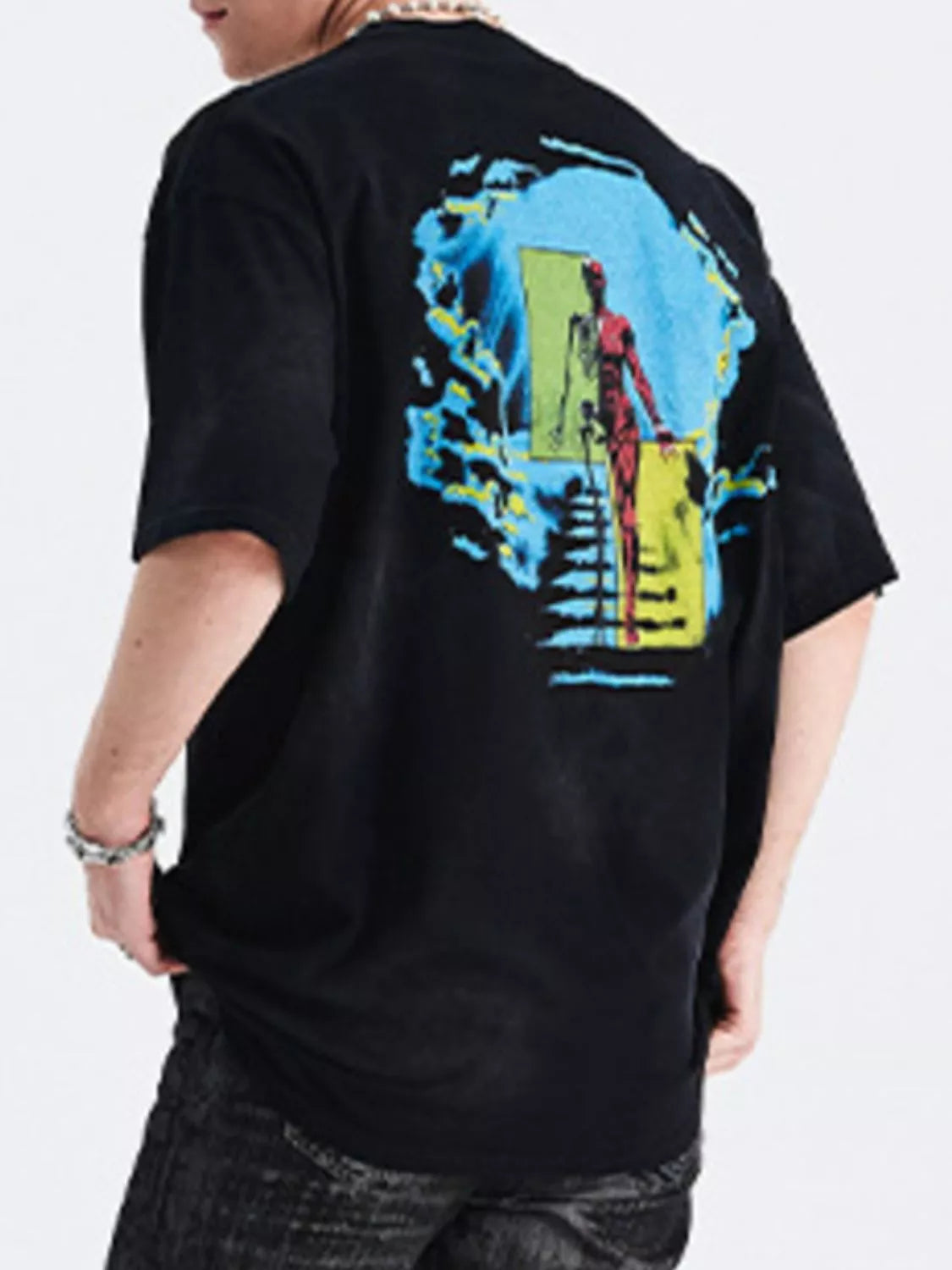 Men's Graphic Round Neck Half Sleeve T-Shirt