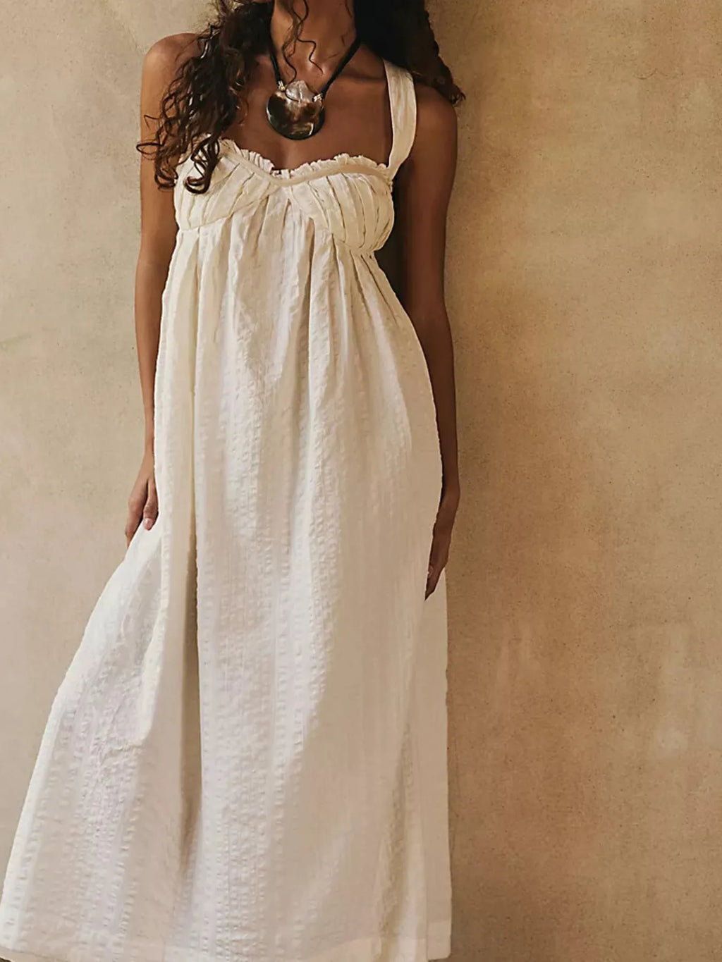Sweetheart Neck Midi Dress