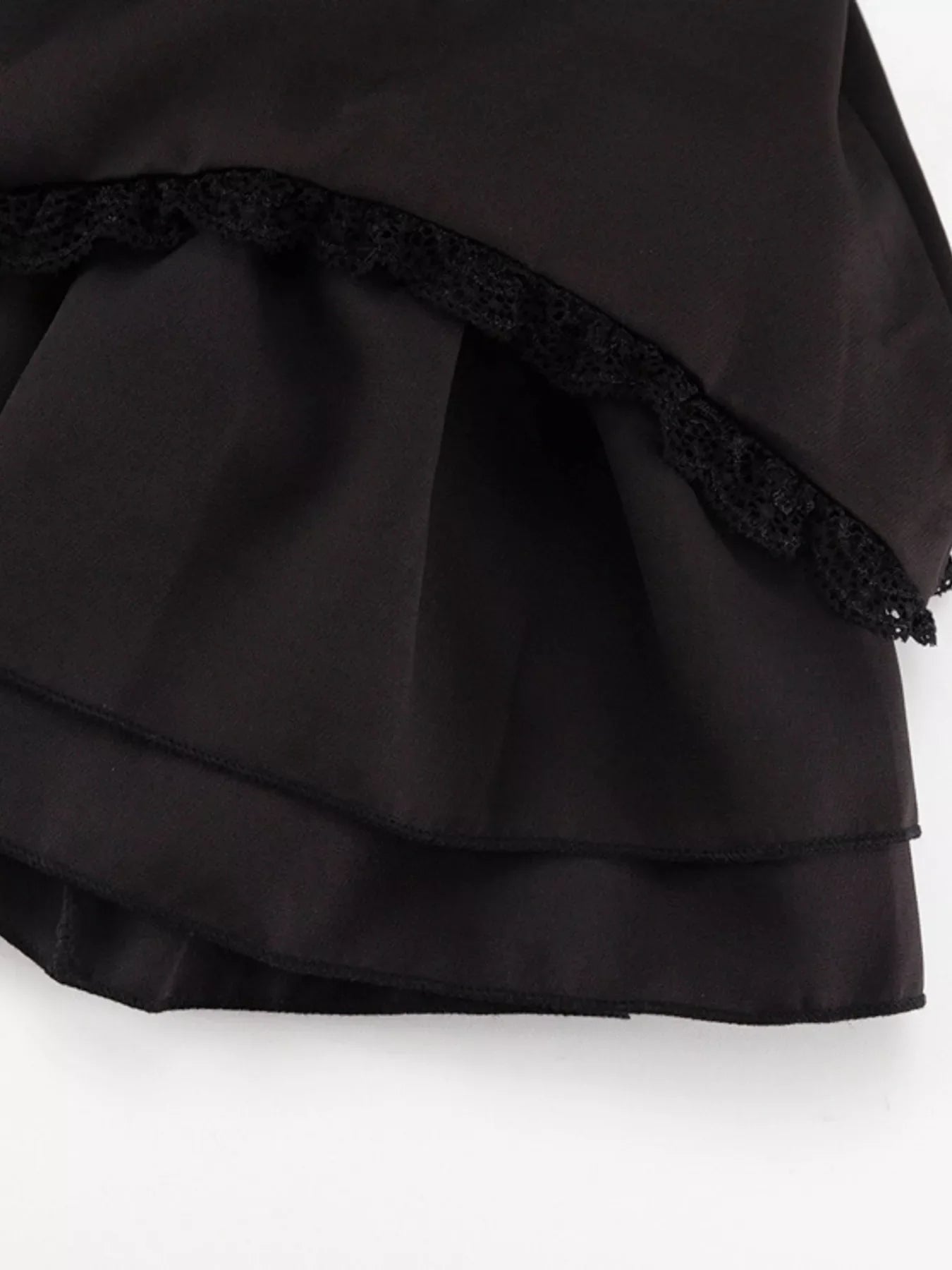 Tie-Shoulder Ruffled Mini Dress