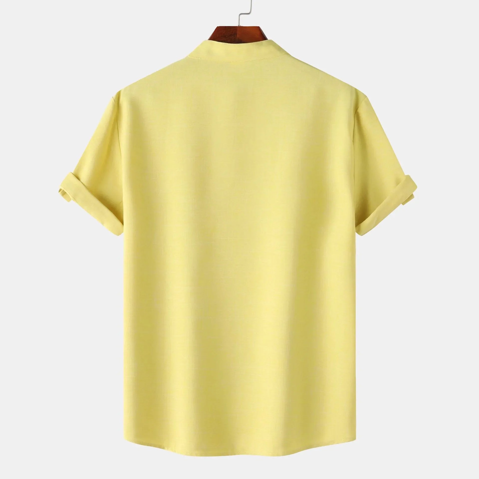 Men's Button Detail Short Sleeve Blouse