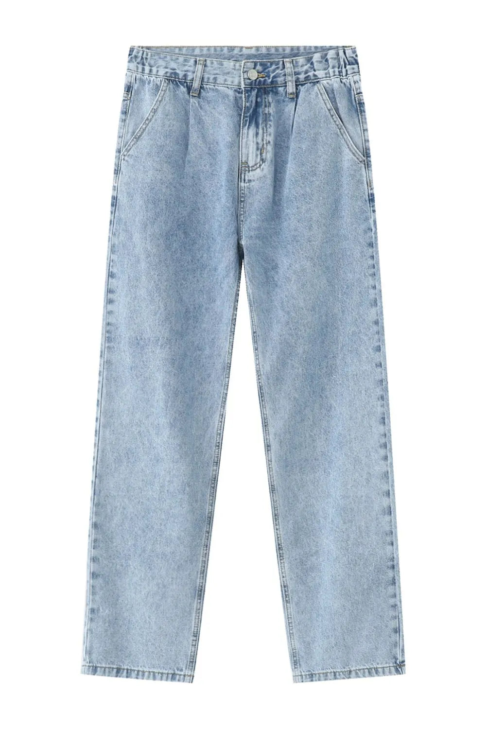 Mid Rise Baggy Jeans with Pockets