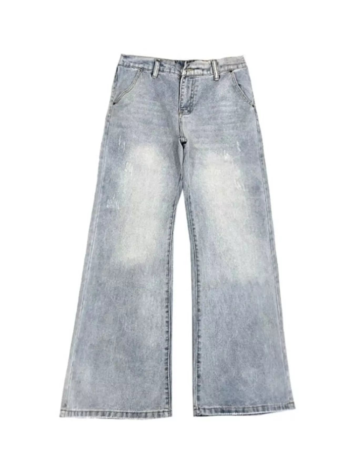 Men's Full Size Washed Flare Jeans Plus Size