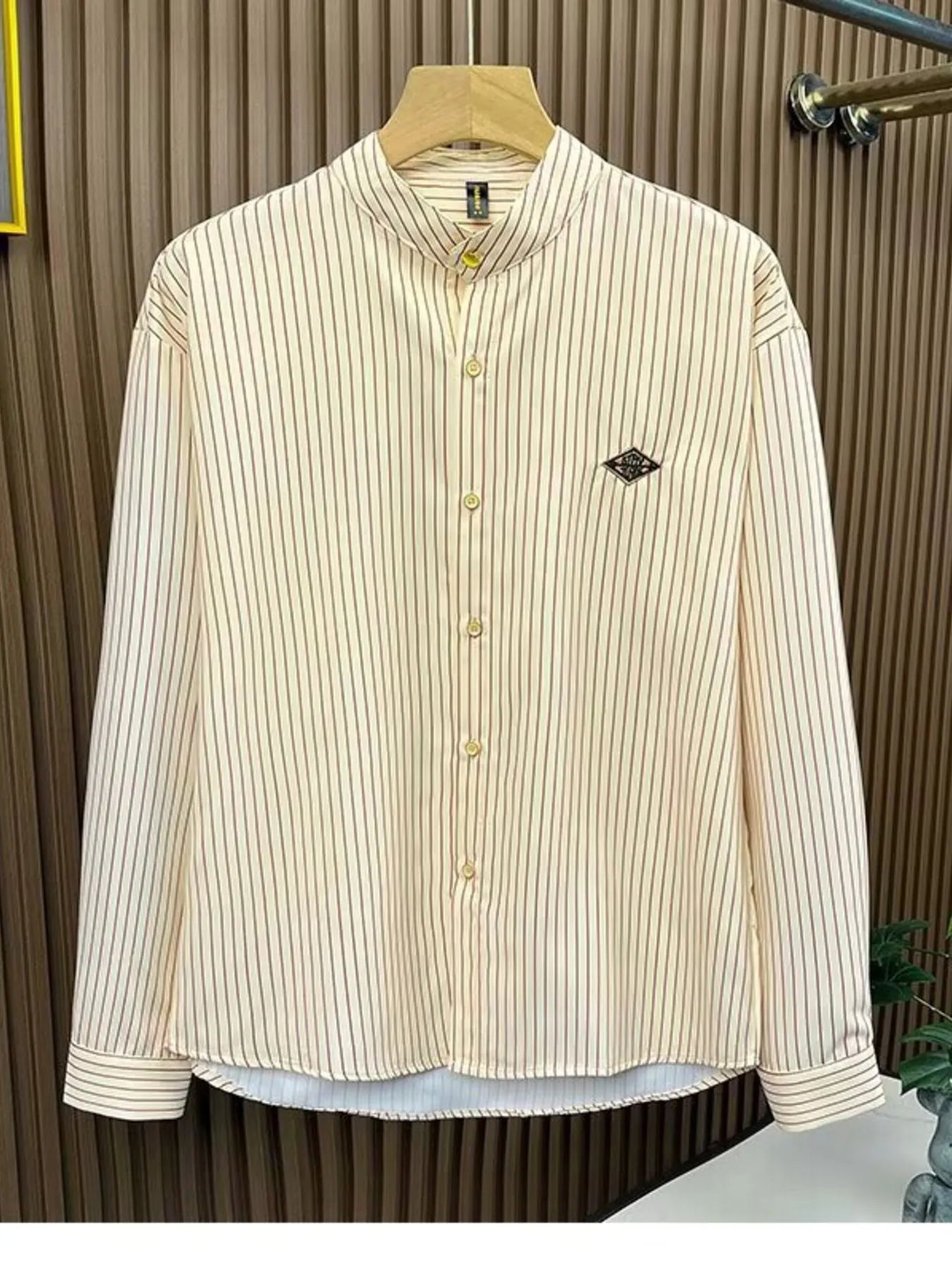 Men's Striped Button-Down Shirt