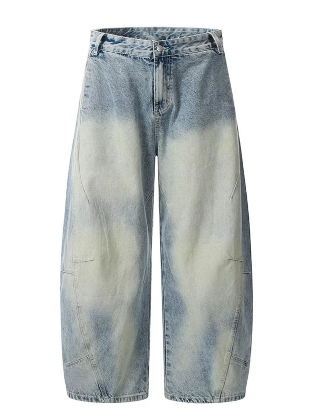 Men's Full Size Vintage Wash Wide Leg Jeans Plus Size