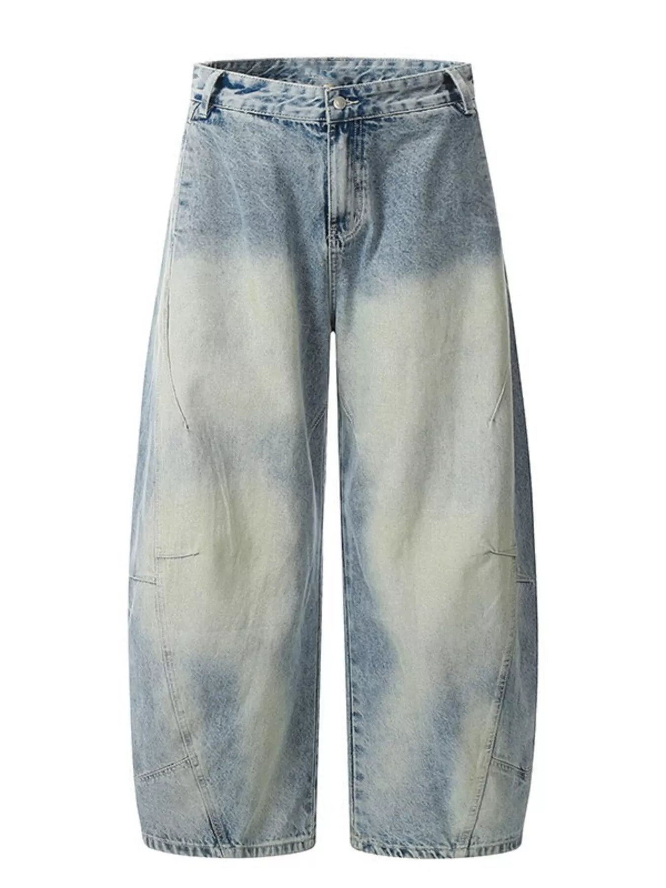 Men's Full Size Vintage Wash Wide Leg Jeans Plus Size