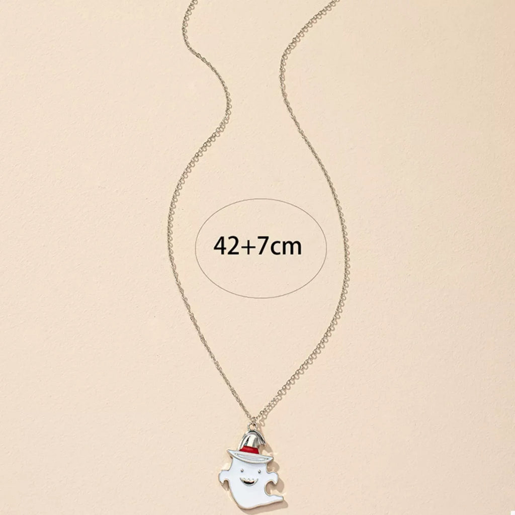 Halloween Cute Ghost Pendant Necklace