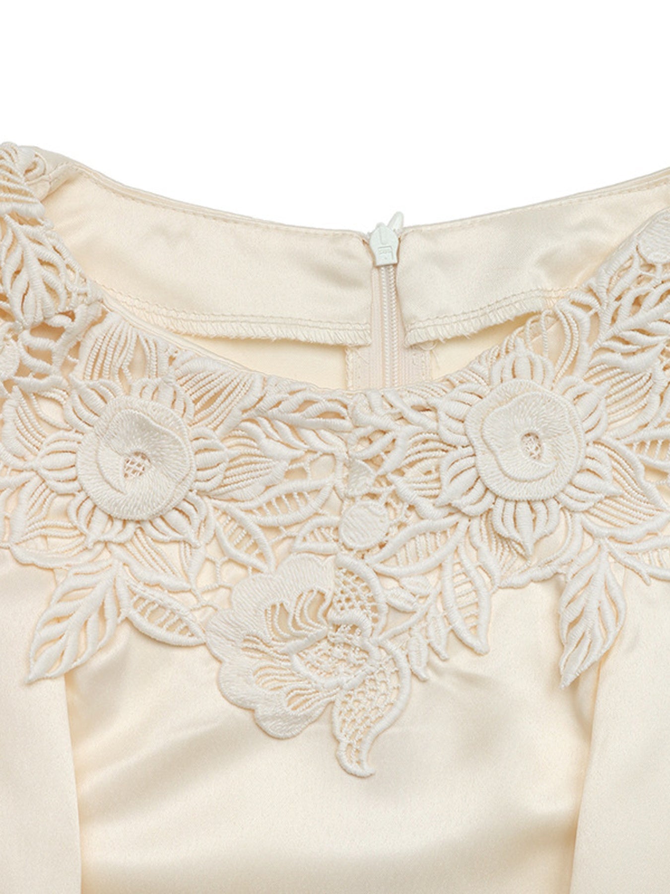 Lace Trimmed Short Sleeve Blouse