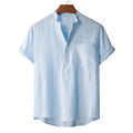 Men's Plus Size Textured Short Sleeve Blouse