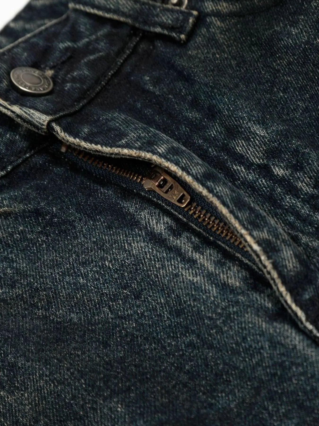 Men's Vintage Wash Wide Leg Capri Jeans